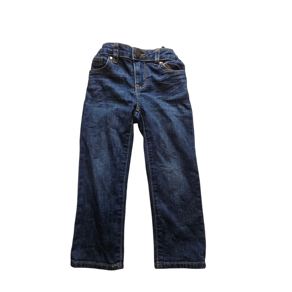 Baby Gap 1969 Toddler Dark Wash Straight Leg Jeans Size 3 Years Adjustable